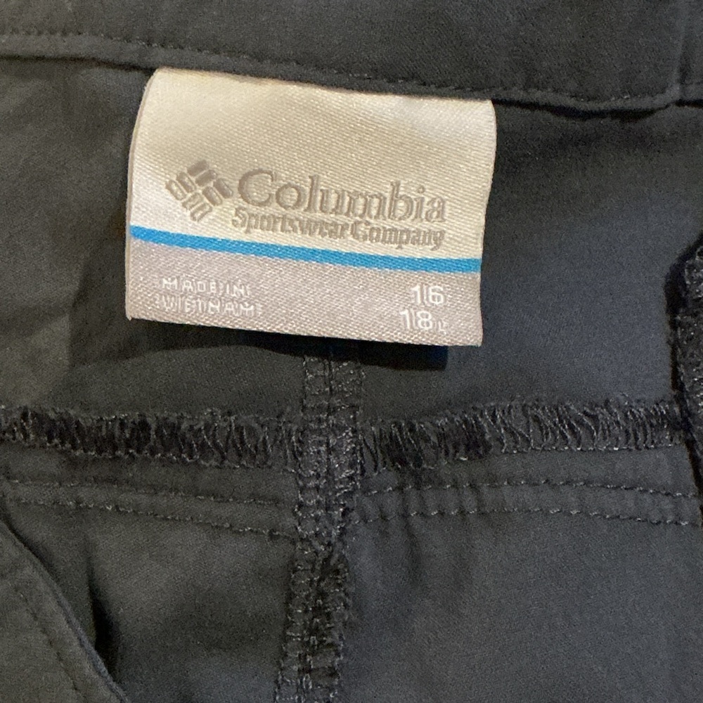 Columbia Omni Shade Hiking Capri Pants Gray Outdoor Gorpcore travel Size 16 - Picture 7 of 8